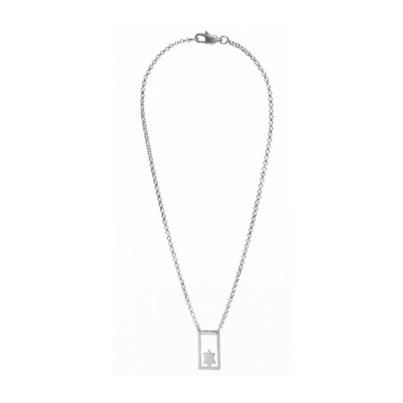 עדי סידלר שרשרת עמיד למים מנירוסטה סט... | תליון יהודי